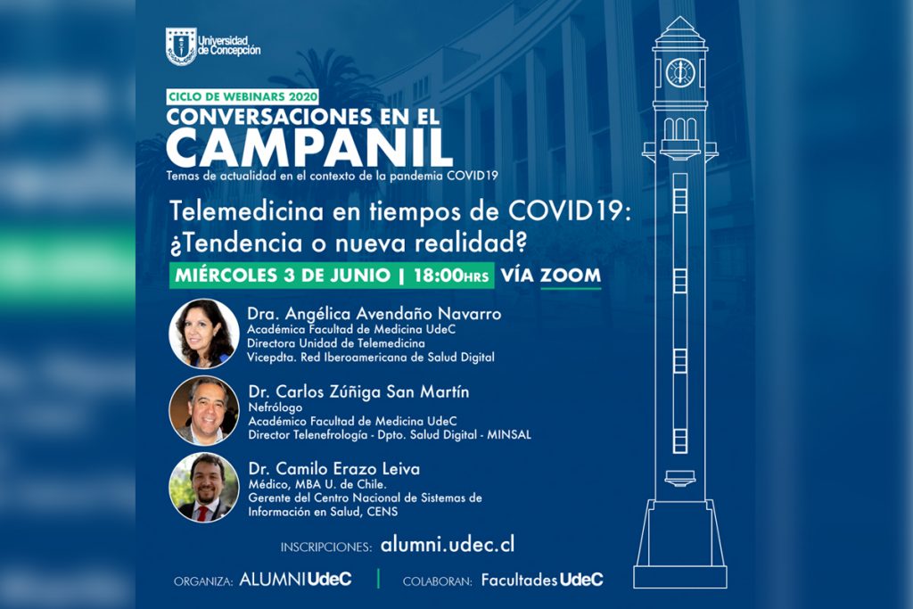 UdeC realizará webinar en torno a la irrupción de la telemedicina en tiempos de Covid-19