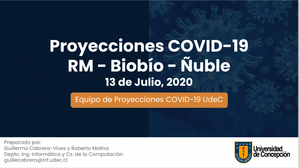 Presentan octava proyección UdeC sobre avance del Covid-19 en Santiago, Biobío y Ñuble