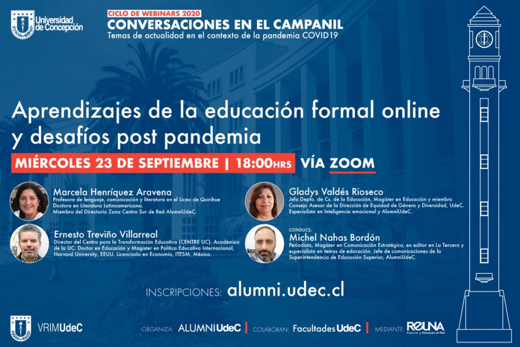 Webinar UdeC analizará los aprendizajes y desafíos de la educación online tras la pandemia