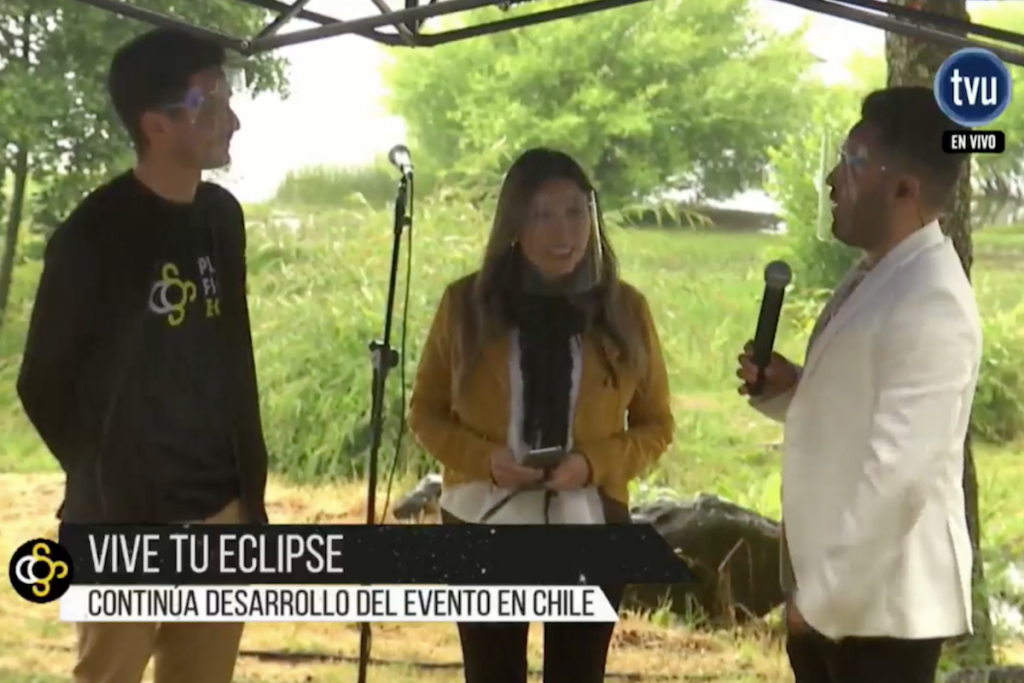 Medios UdeC realizaron transmisión especial Vive tu eclipse desde Villarrica