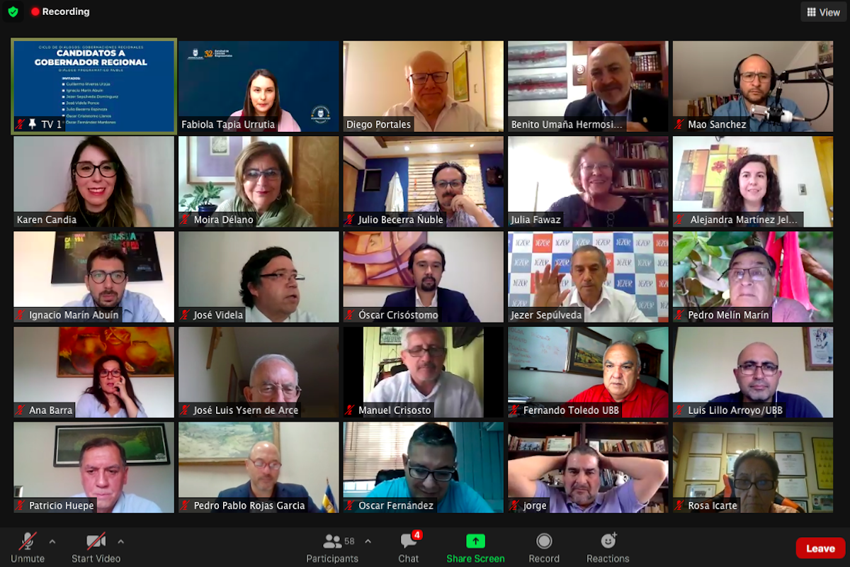 Candidatos a gobernador de Ñuble expusieron ideas en foro de Chile