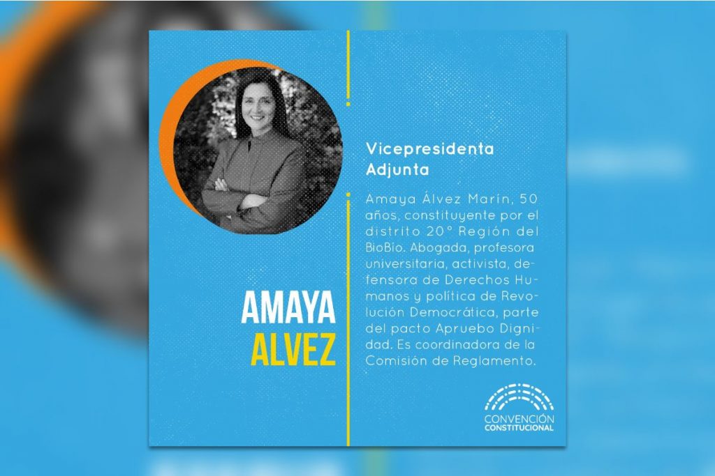 Académica UdeC y convencional Amaya Álvez fue electa vicepresidenta adjunta de Mesa Ampliada de la CC