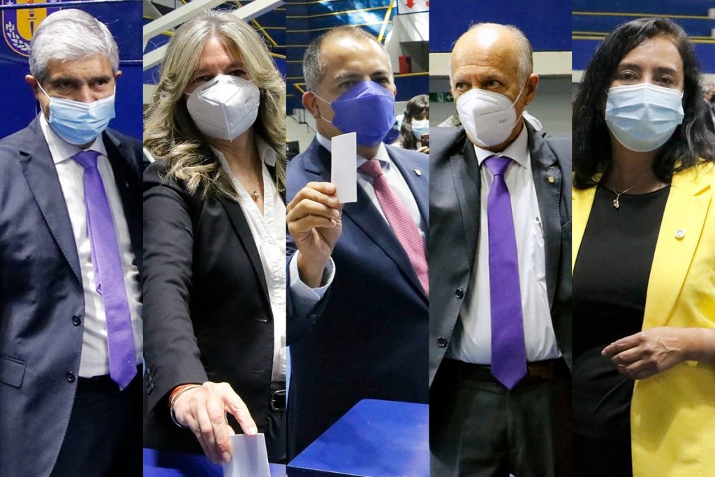 Candidatos y candidatas a la Rectoría UdeC votaron en la Casa del Deporte
