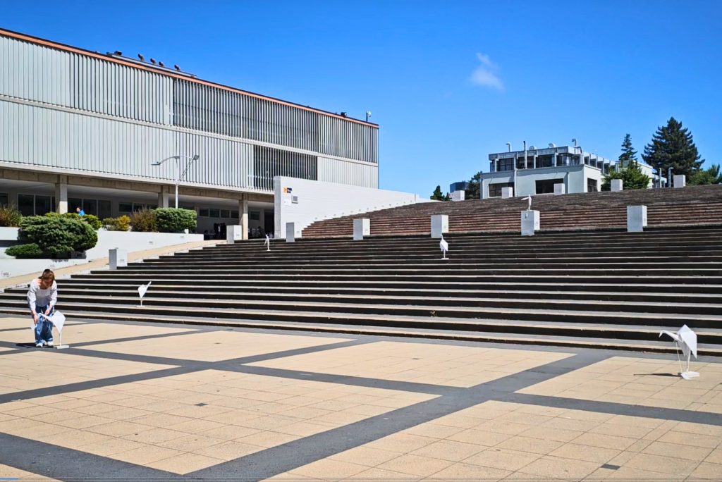 Intervención artística ‘Estanque Silencioso’ invita a reflexionar sobre la salud mental estudiantil en la UdeC