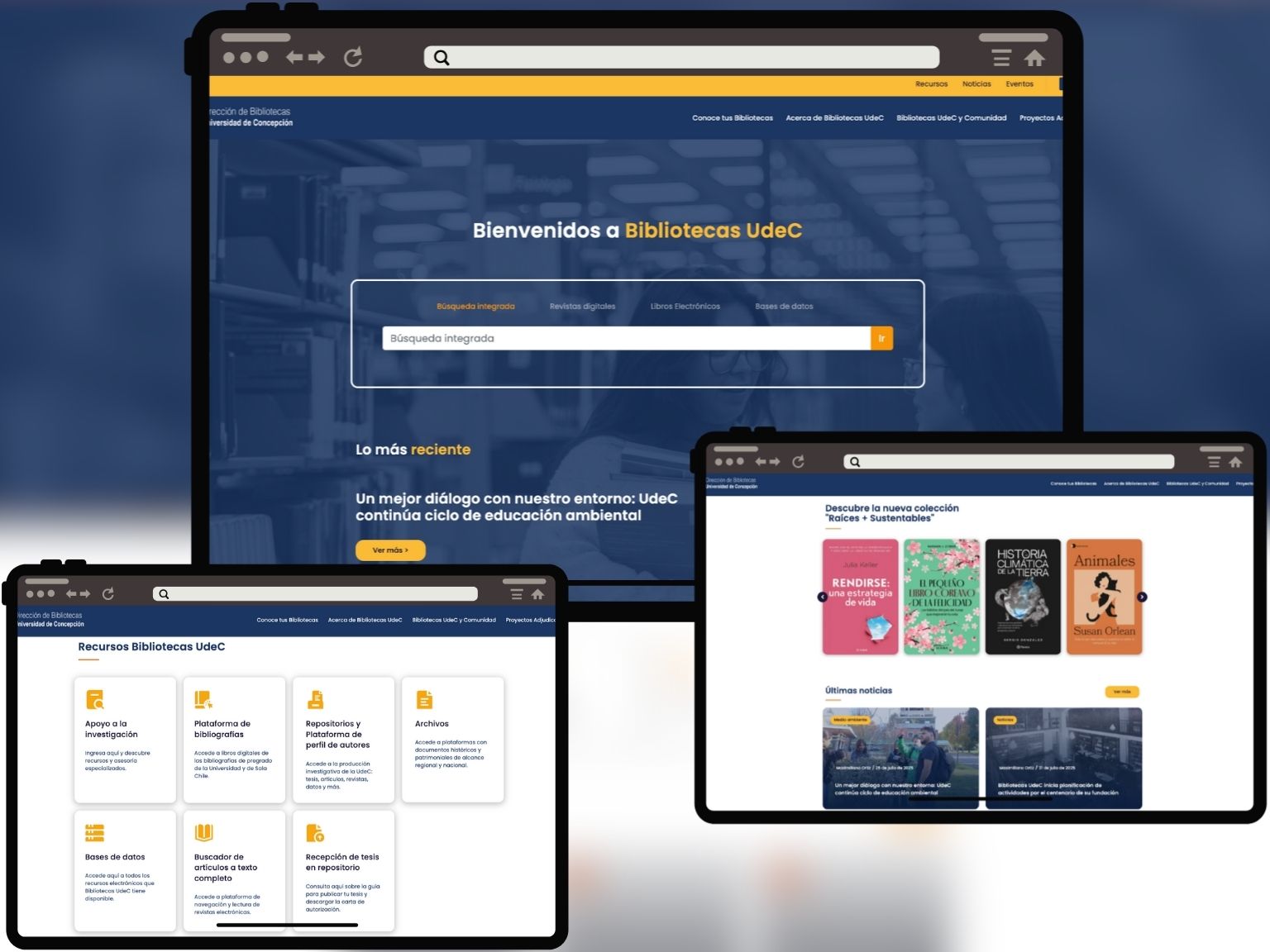 Sitio web Bibliotecas UdeC