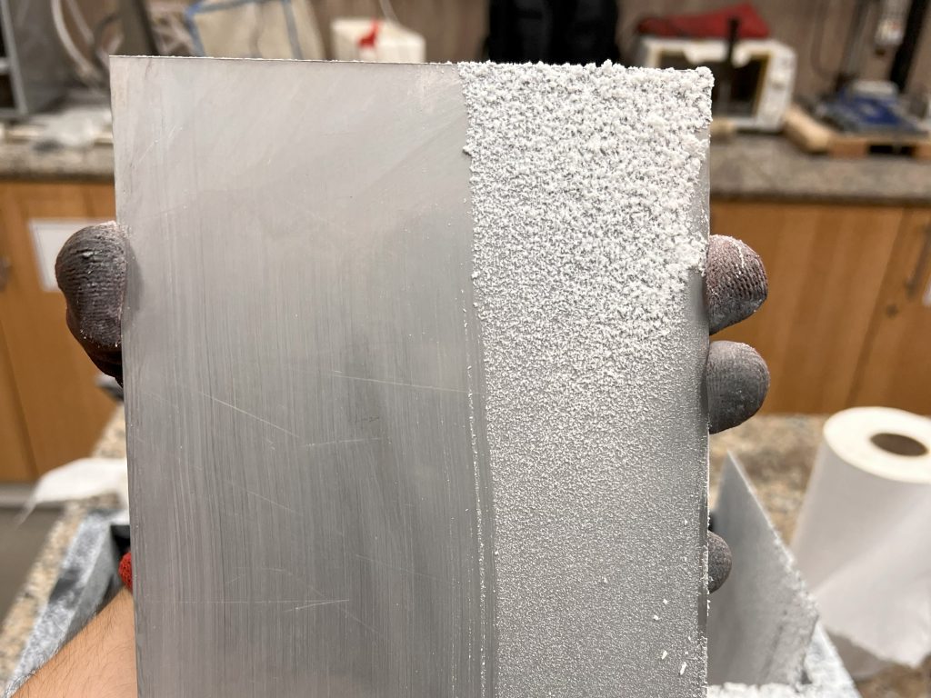 Placa con nanopartículas.