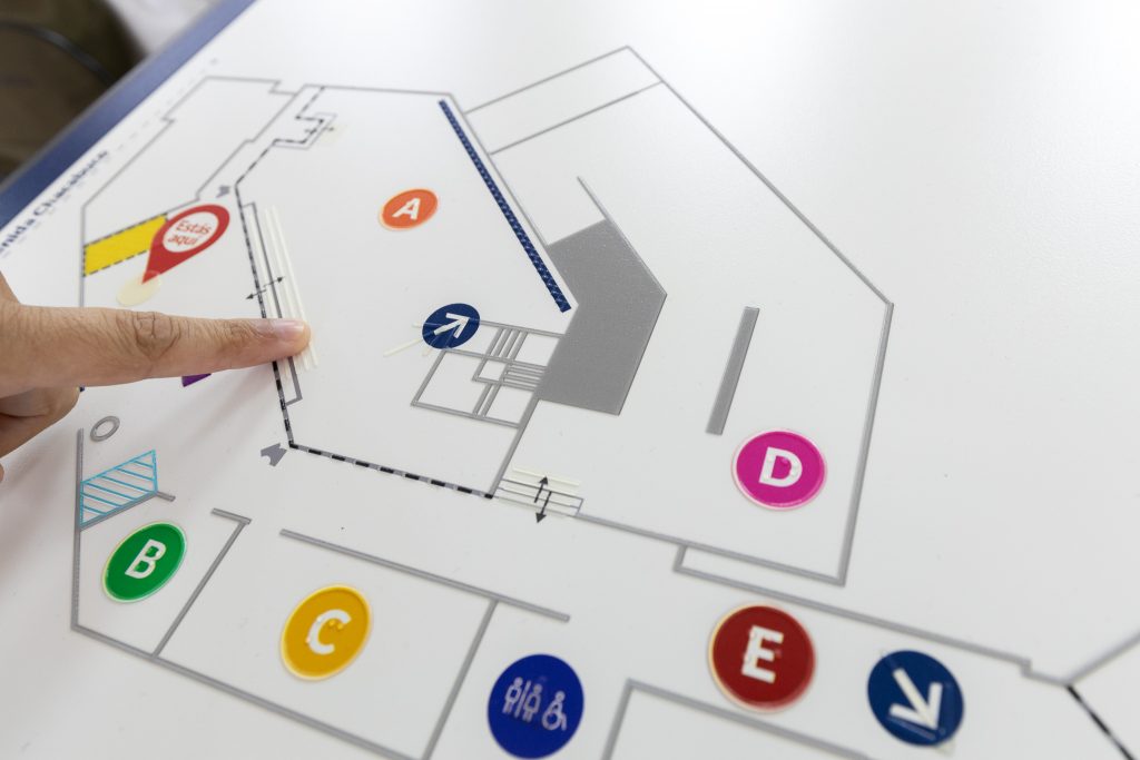 Mapa táctil Casa del Arte